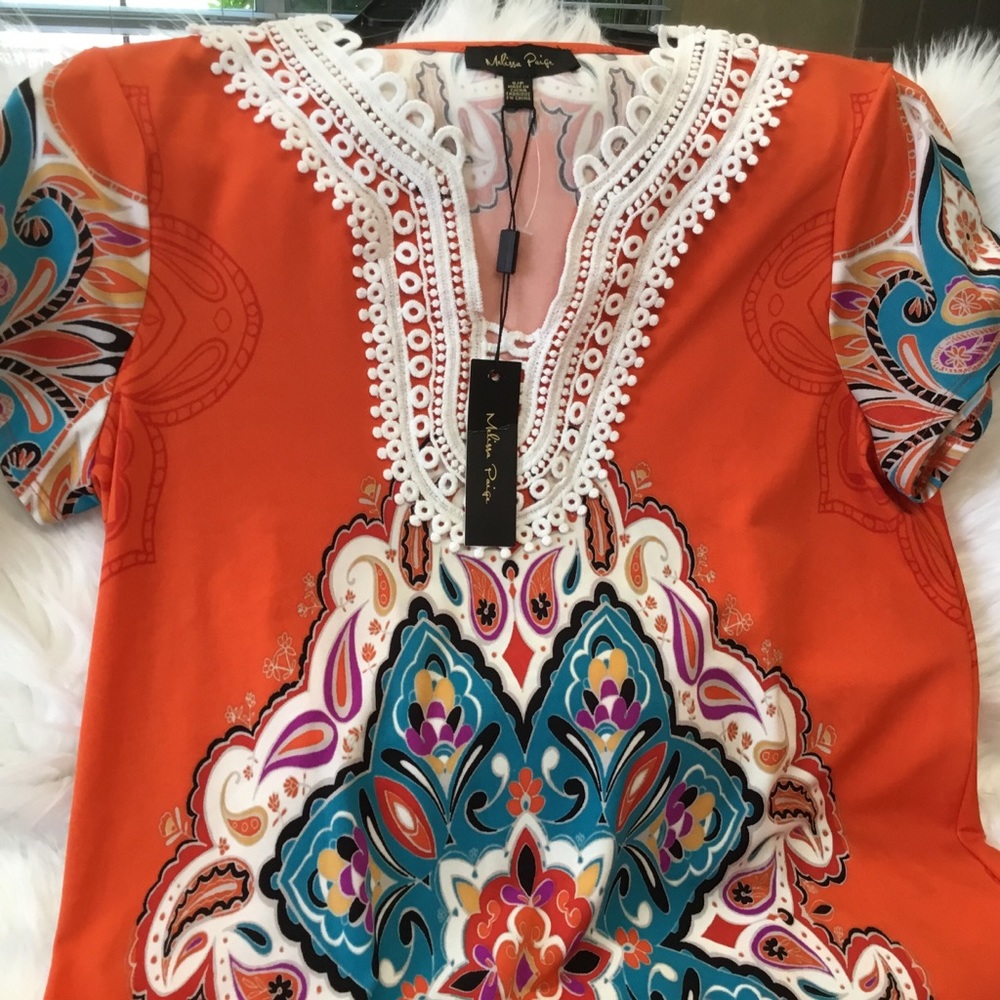 NWT Melissa Paige orange dress - Picture 3 of 6